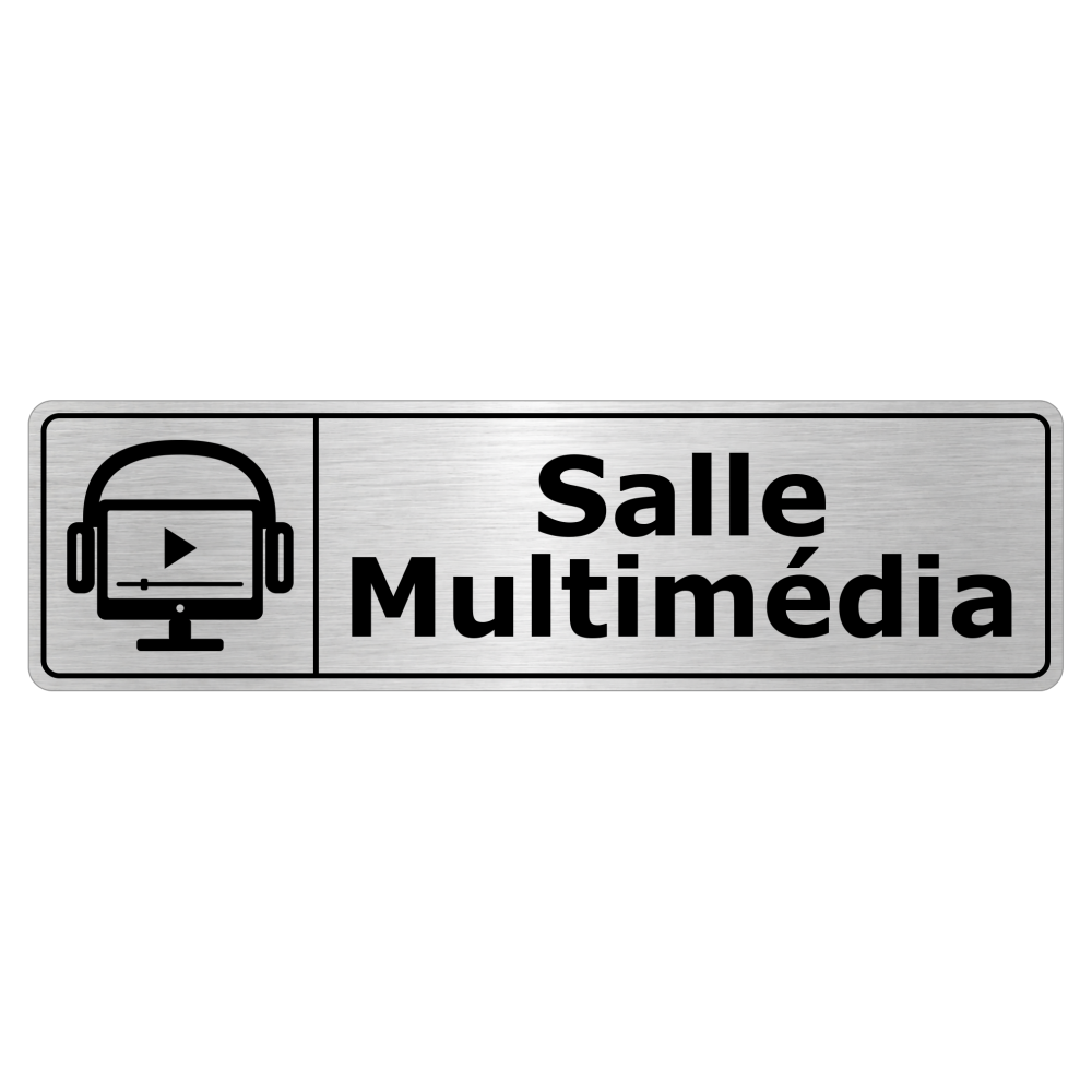 Plaque de porte Salle Multimédia - Signalétique Salles de Classe & Enseignement