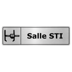 Plaque de porte Salle STI - Signalétique Salles de Classe & Enseignement
