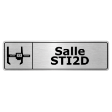 Plaque de porte Salle STI2D - Signalétique Salles de Classe & Enseignement
