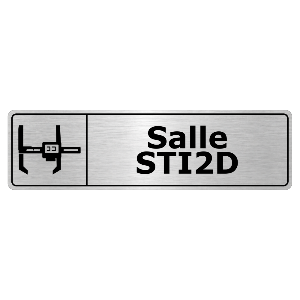 Plaque de porte Salle STI2D - Signalétique Salles de Classe & Enseignement