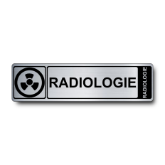Plaque de porte Radiologie PVC argent brossé - Immograv