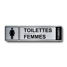 Plaque de porte Toilettes Femmes PVC - Signalétique fabriquée en France - Expédition 24h