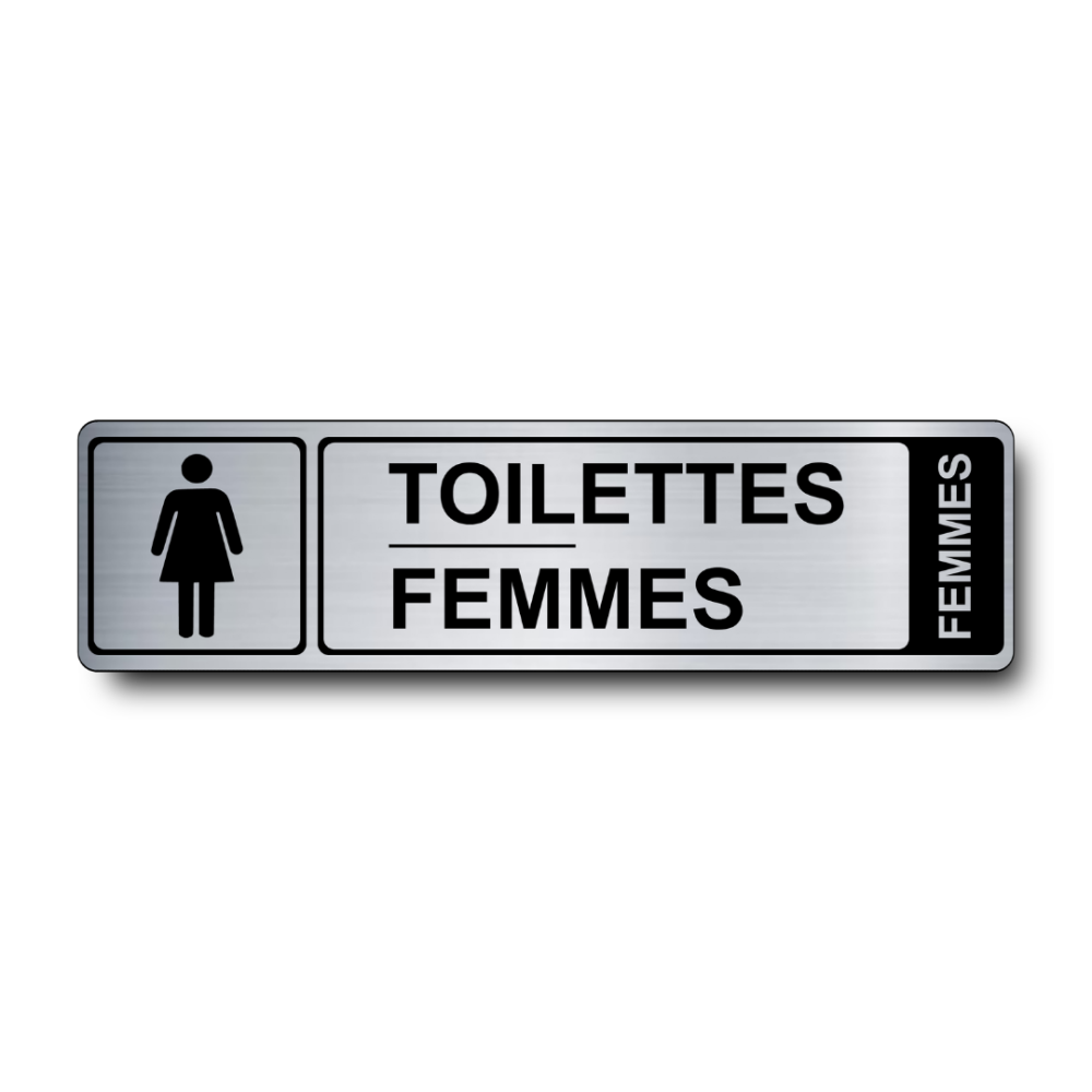 Plaque de porte Toilettes Femmes PVC - Signalétique fabriquée en France - Expédition 24h