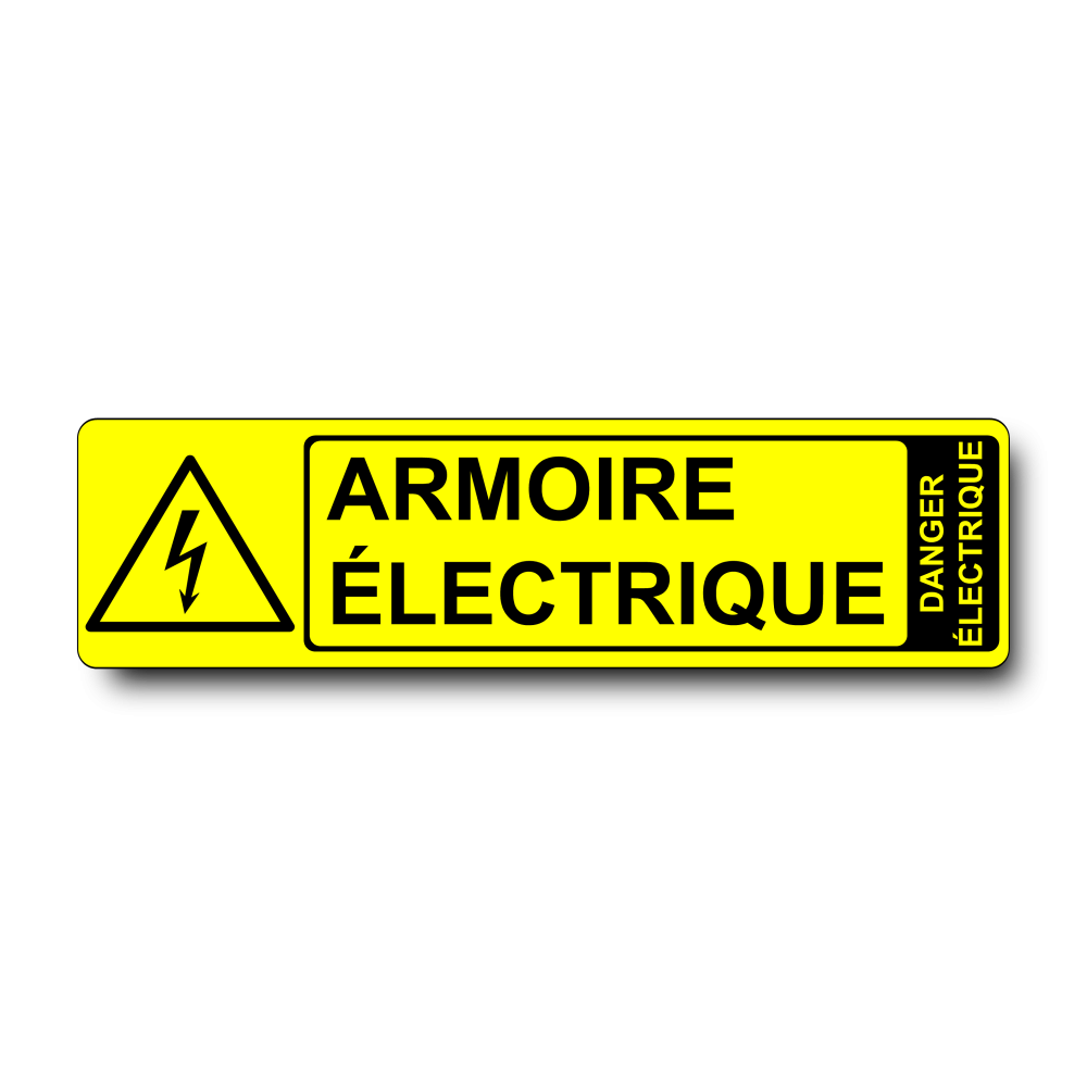Plaque Armoire Électrique PVC jaune - Immograv