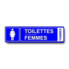 Plaque de porte Toilettes Femmes PVC - Signalétique fabriquée en France - Expédition 24h