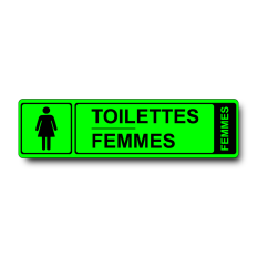 Plaque de porte Toilettes Femmes PVC - Signalétique fabriquée en France - Expédition 24h