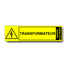 Plaque Transformateur PVC jaune - Immograv