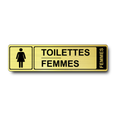 Plaque de porte Toilettes Femmes PVC - Signalétique fabriquée en France - Expédition 24h