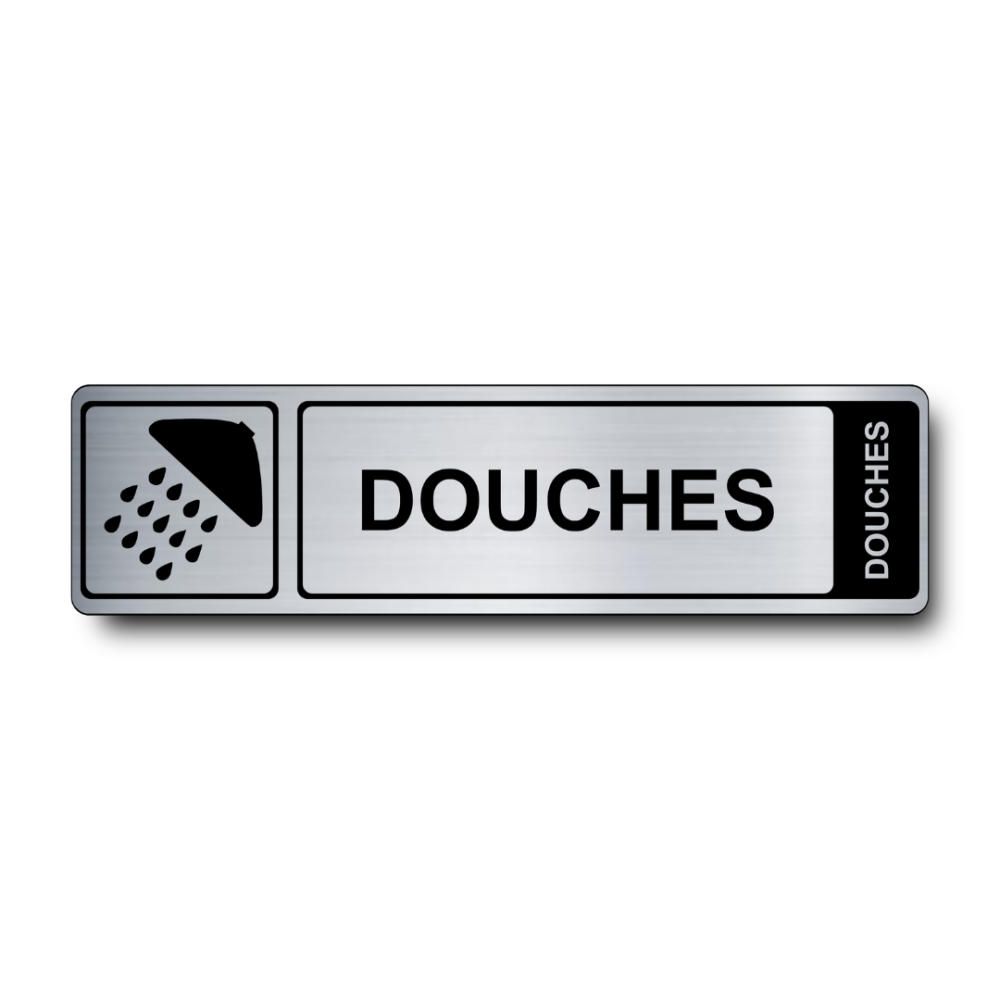 Plaque de porte Douche PVC - Signalétique fabriquée en France - Expédition 24h