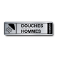 Plaque de porte Douche Hommes PVC - Signalétique fabriquée en France - Expédition 24h