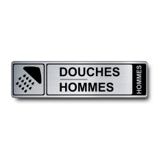 Plaque de porte Douche Hommes PVC - Signalétique fabriquée en France - Expédition 24h