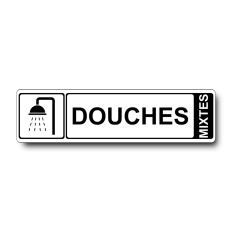 Plaque de porte Douches - Signalétique en PVC