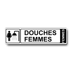 Plaque de porte Douches Femmes - Signalétique en PVC