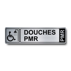 Plaque de porte Douches PMR - Signalétique en PVC