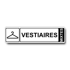 Plaque de porte Vestiaires - Signalétique en PVC