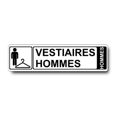 Plaque de porte Vestiaires Hommes - Signalétique en PVC
