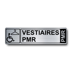 Plaque de porte Vestiaires PMR - Signalétique en PVC