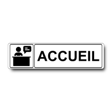 Plaque de porte Accueil - Signalétique en PVC