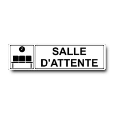 Plaque de porte Salle d'Attente - Signalétique en PVC