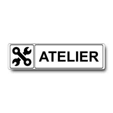 Plaque de porte Atelier - Signalétique en PVC