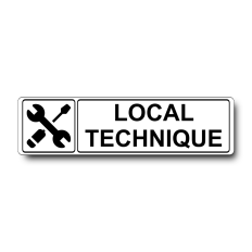 Plaque de porte Local Technique - Signalétique en PVC