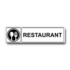 Plaque de porte Restaurant - Signalétique en PVC
