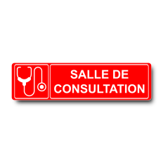Plaque de porte Salle de Consultation - Signalétique en PVC