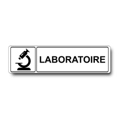 Plaque de porte Laboratoire - Signalétique en PVC