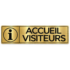 Plaque de porte Accueil Visiteurs - Signalétique en PVC