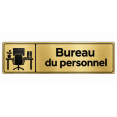 Plaque de porte Bureau du Personnel - Signalétique en PVC