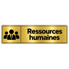 Plaque de porte Ressources Humaines - Signalétique en PVC