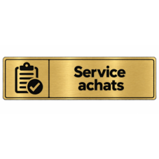 Plaque de porte Service Achats - Signalétique en PVC