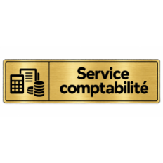 Plaque de porte Service Comptabilité - Signalétique en PVC